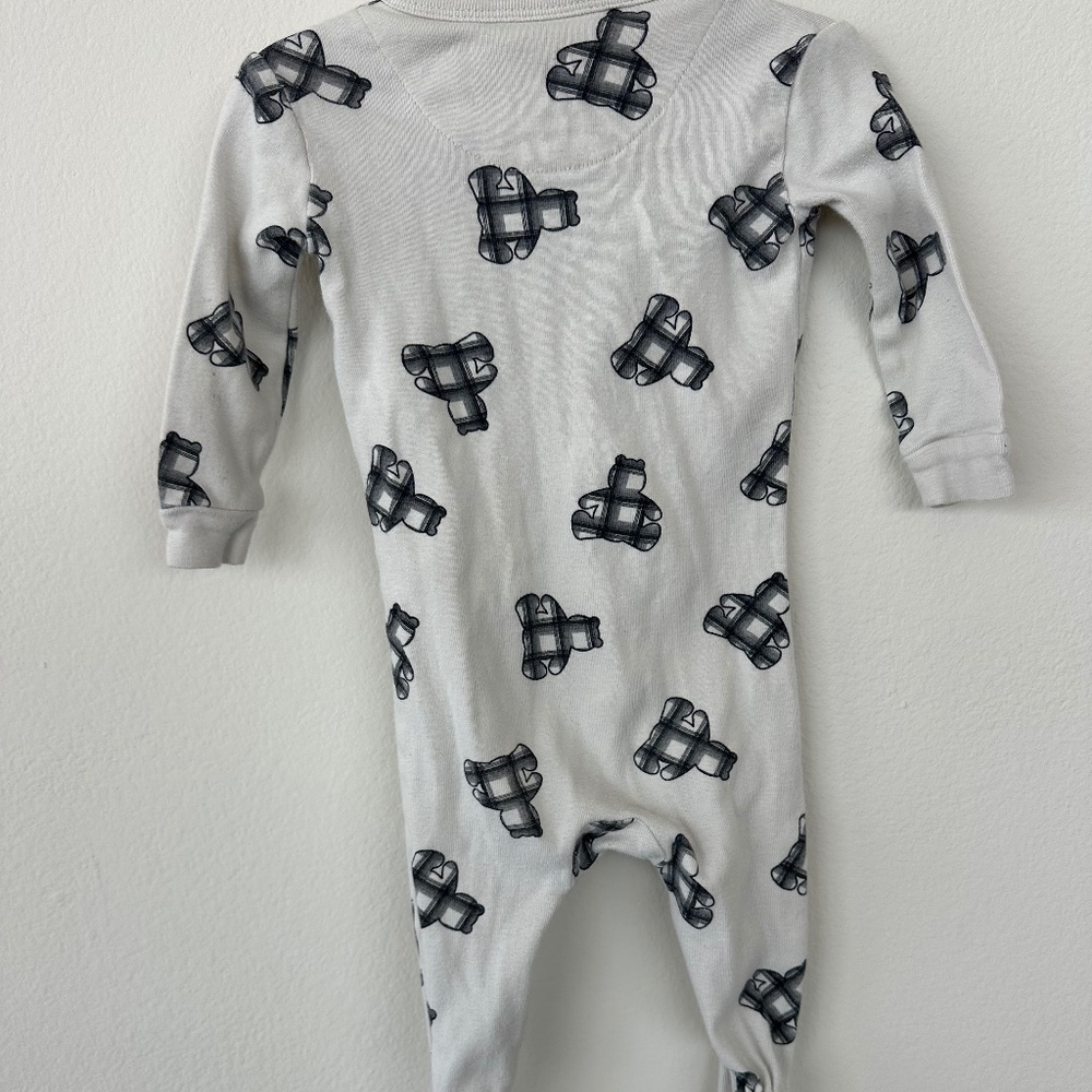 Baby GAP Plaid Teddy Bear PJ One Piece-6-12M